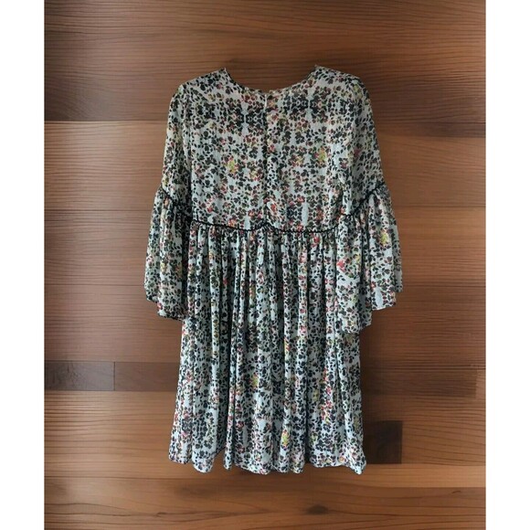 ANTHROPOLOGIE BHANUNI JYOTI LIBRA EMBROIDERED FLORAL TUNIC DRESS WOMEN'S SIZE 2 - Picture 5 of 6